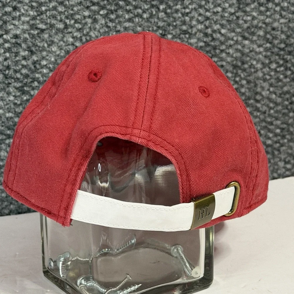 Harding Lane Kids Black Dog Needlepoint Baseball Hat Weathered Red New England